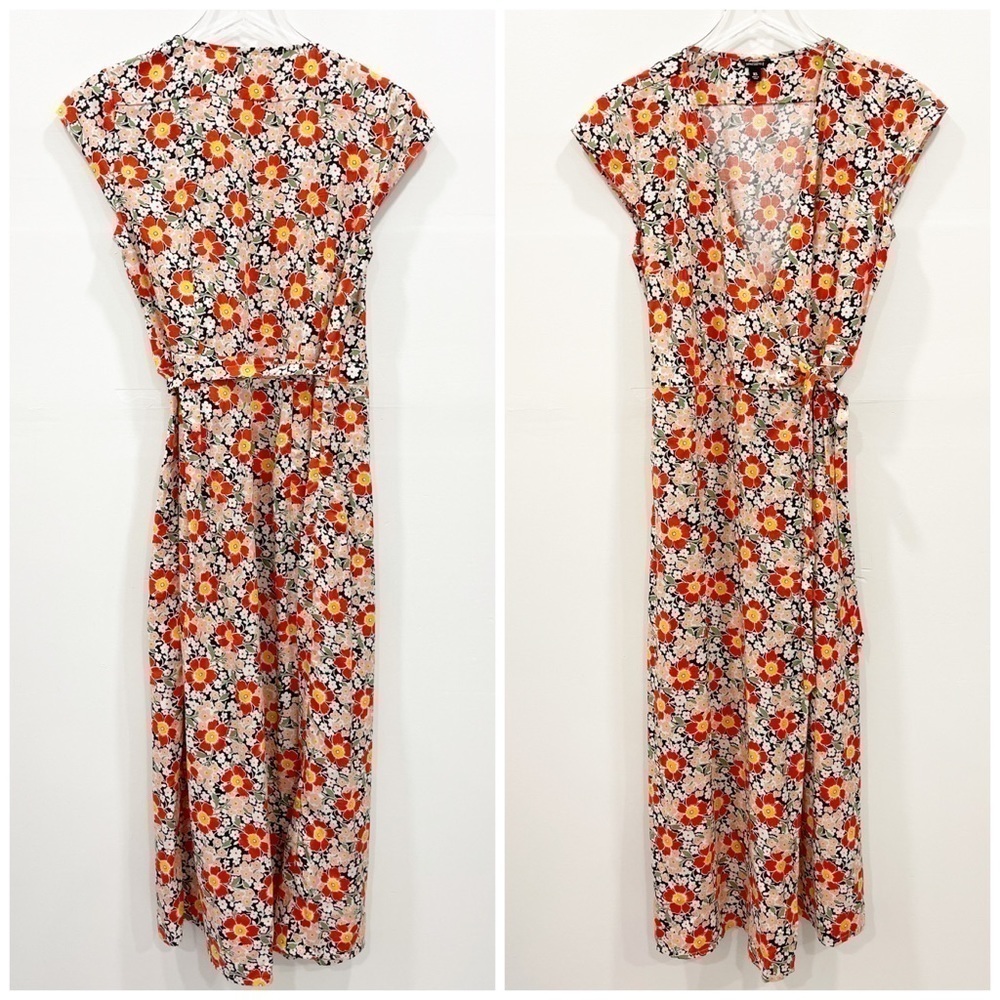 J. Crew True Wrap Floral Midi Dress J4557 - Picture 2 of 8